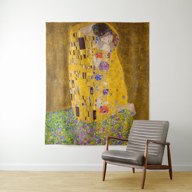 Tenture Le Baiser | Gustav Klimt | (En situation)