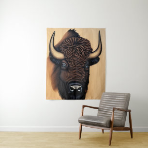 Tenture Le Bison Majestueux - Un Symbole De Pouvoir Et De 