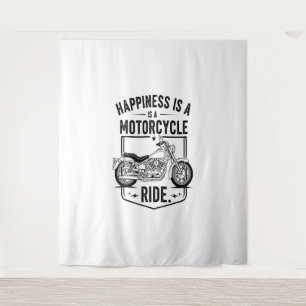 Tenture Le bonheur est une course de moto.jpg
