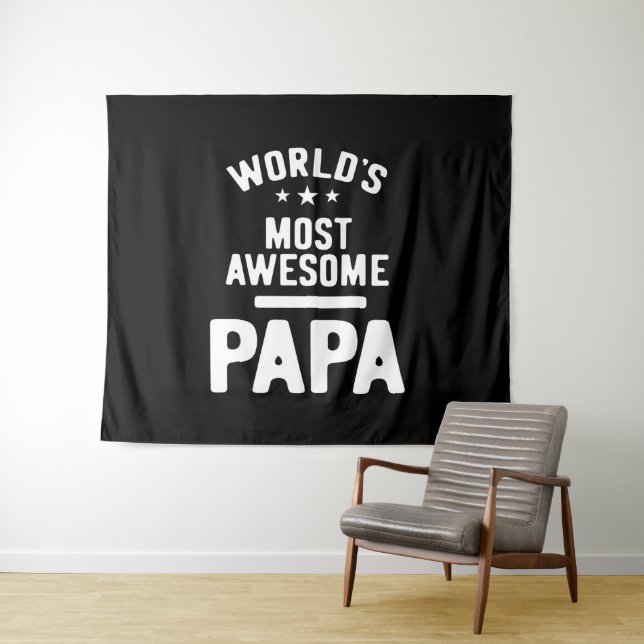 Tenture Le cadeau Papa Père le plus génial du monde (En situation (horizontale))