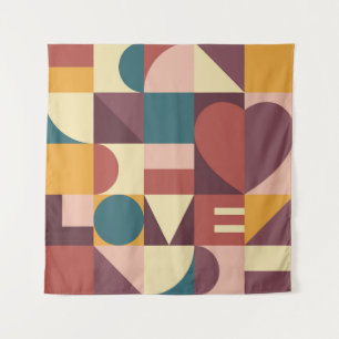 Tenture Le coeur de Valentine, arrière - plan abstrait.