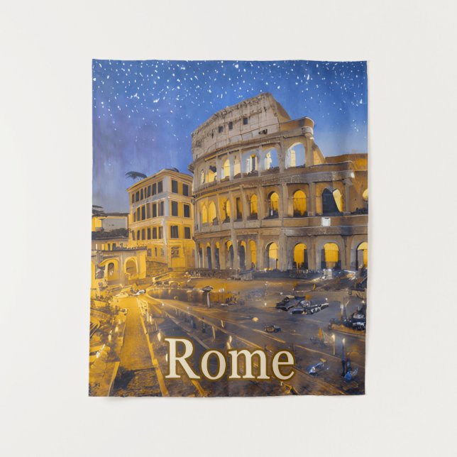 Tenture Le Colisée à Rome la nuit (Devant)