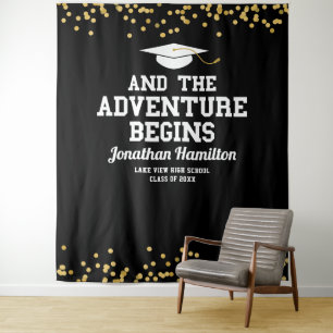 Tenture Le commencement de l'aventure Fond de décor de fêt