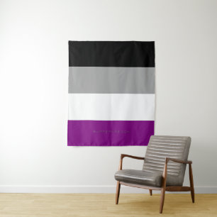 Tenture Le drapeau de fierté asexuel de SlipperyJoe met l'