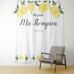 Tenture Le Futur Mme Shower Nuptial de Citrons Fond de Pho