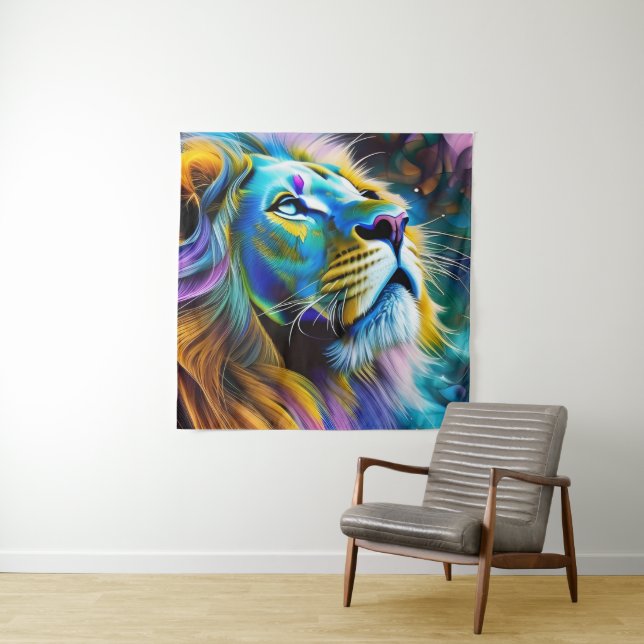 Tenture Le Lion, Roi De Tous Les Chats (En situation)