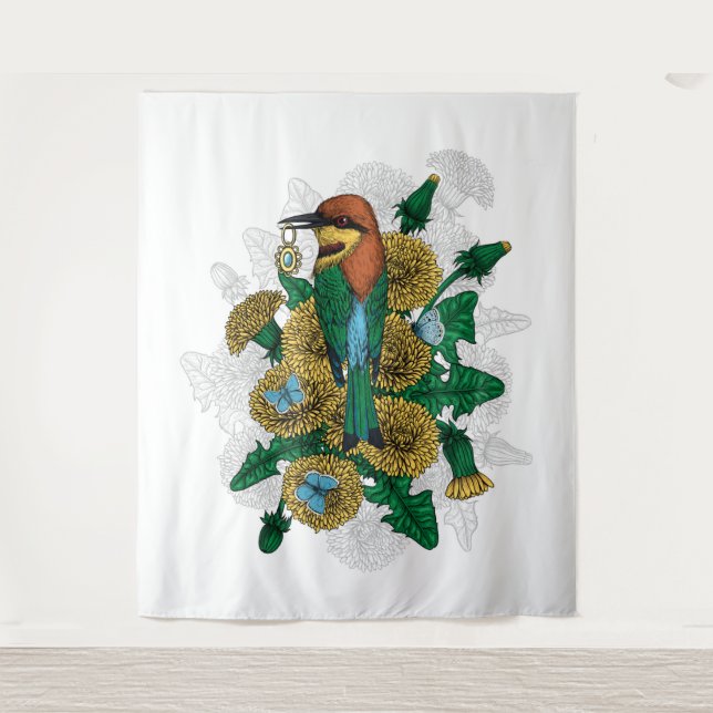 Tenture Le mangeur d'abeilles avec le pendentif d'or (Devant)