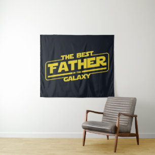 Tenture Le Meilleur Père de la Galaxie Cadeau de la Fête d