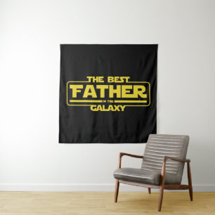 Tenture Le Meilleur Père de la Galaxie Cadeau de la Fête d