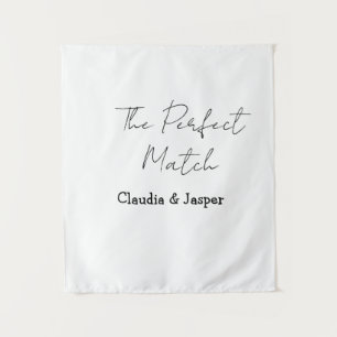 Tenture Le nom de couple parfait mariage simple couple