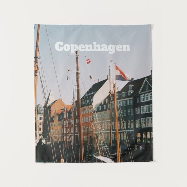 Tenture Le Nyhavn emblématique, Copenhague, Danemark (Devant)
