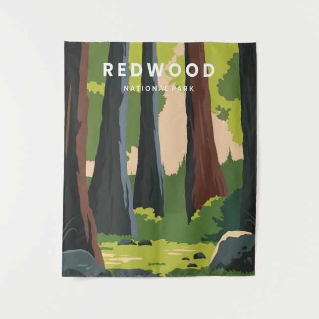 Tenture Le parc national de Redwoods (Devant)