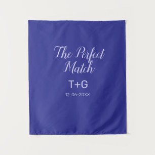 Tenture Le parfait accord royal bleu luxe ajout couple nom