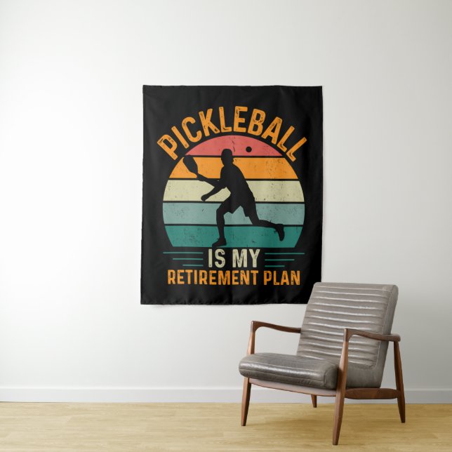 Tenture Le Pickleball Est Mon Plan De Retraite (En situation)