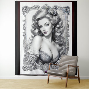 Tenture Le plaisir est mon nom moyen AI Concept Art par Xz