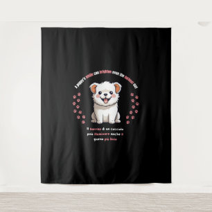 Tenture Le sourire d'un chiot peut illuminer même la journ