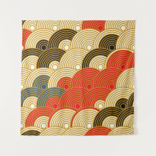 Tenture Le style japonais met à l'échelle des vagues sans 