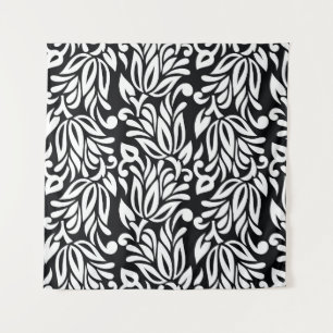 Tenture Le textile noir et blanc.