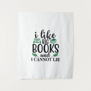 Tenture Lecture d'art j'aime les gros livres et je ne peux