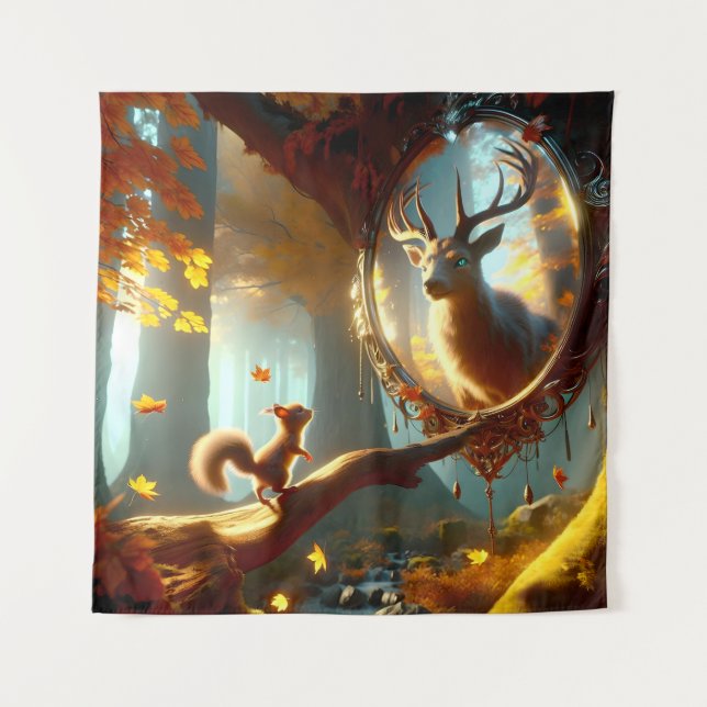 Tenture L'écureuil rêve d'un stade royal (Devant)