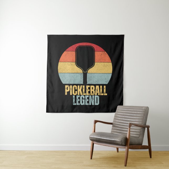 Tenture Légende drôle de Pickleball (En situation)