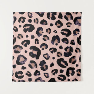 Tenture Léopard De Neige, Texture Dessinée À La Main.