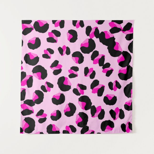 Tenture Léopard rose. Motif de peau animale. Leopard. Pant (Devant)