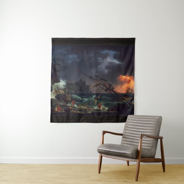 Tenture L'épave de Claude Joseph Vernet (En situation)