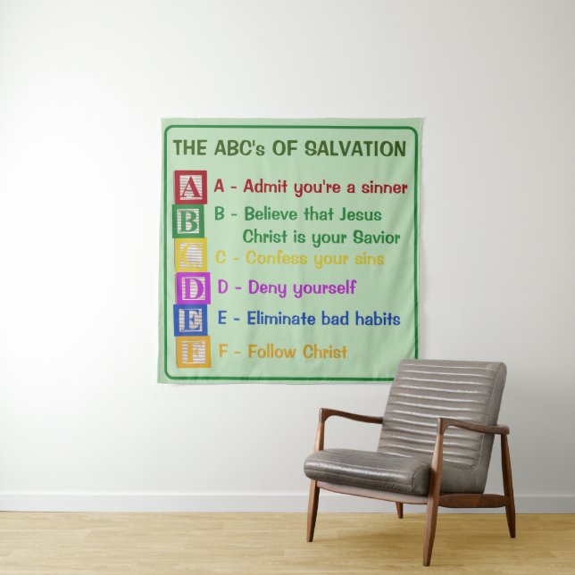Tenture Les ABC du salut (En situation)