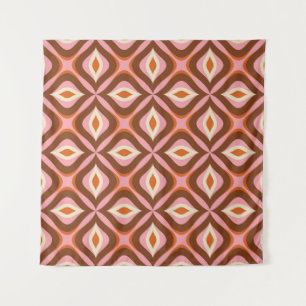 Tenture les années 70 Retro Motif sans Seamless en Orange,