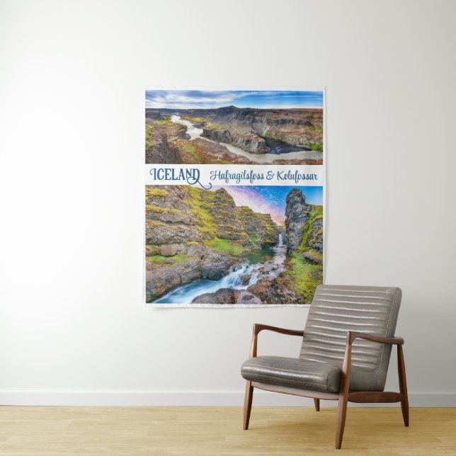 Tenture Les chutes d'Islande (En situation)