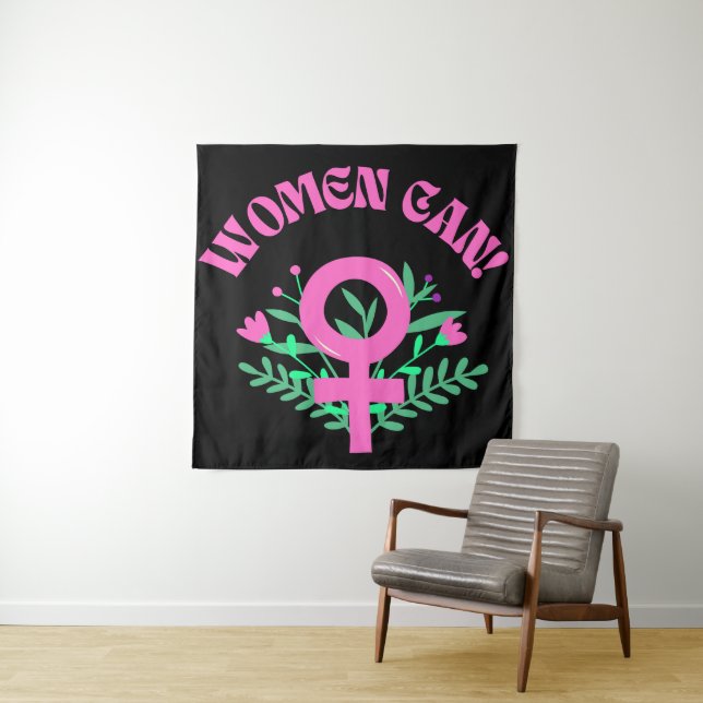 Tenture Les femmes peuvent être féministes (En situation)