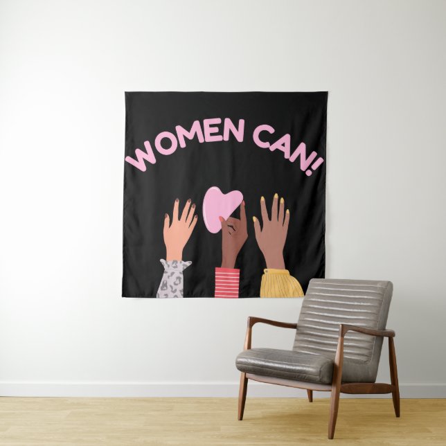 Tenture Les femmes peuvent être féministes (En situation)