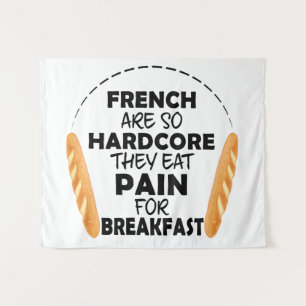 Tenture Les Français Mangent Douleur Pour Le Petit Déjeune