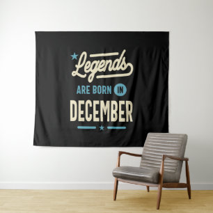 Tenture Les légendes naissent en décembre - Anniversaire d