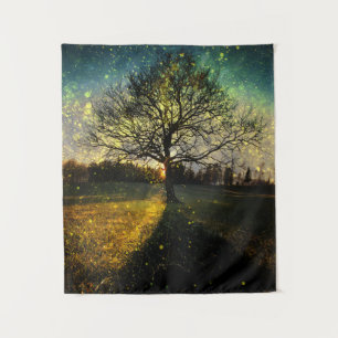 Tenture Les lucioles magiques paysage onirique