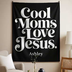 Tenture Les mamans cool aiment Jésus