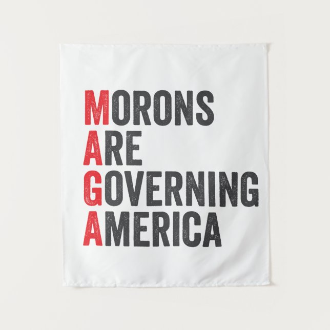 Tenture Les morons dirigent l'Amérique 4 juillet (Devant)