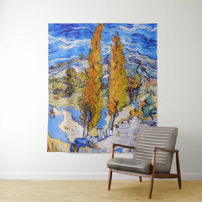 Tenture Les Peupliers à Saint-Rémy, Van Gogh (En situation)