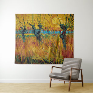 Tenture Les saules au coucher du soleil   Van Gogh  