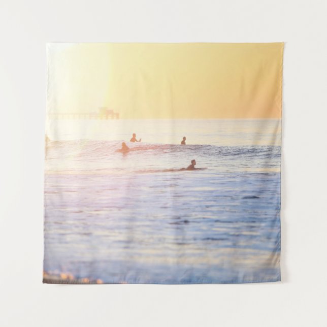 Tenture Les surfeurs sur la plage (Devant)