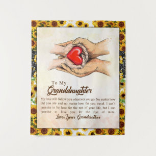 Tenture Lettre personnalisée à ma petite-fille