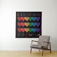 LGBT Heart Retro Be A Decent Human Ce n'est pas qu