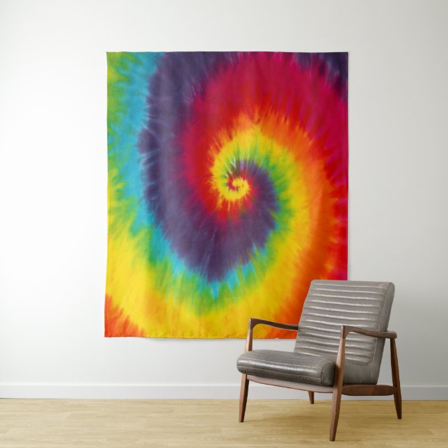 Tenture Lien Tie and Dye Tourbillon Groovy Couleurs Fraîch (En situation)