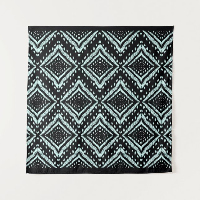 Tenture Ligne abstraite, Beau, Motif sans couture Ikat, B (Devant)