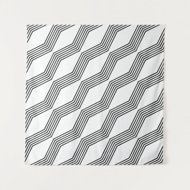 Tenture Ligne diagonale rayée angulaire (Devant)