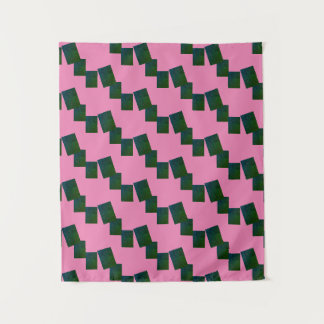 Tenture LIGNES Mandala MODERNES -ROSE -Tapisserie BLEU-VER