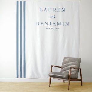 Tenture Lignes minimalistes Navy élégantes