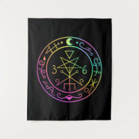 Lilith sigil. Lune noire Goddess phoque Tapestry