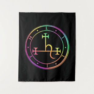 Tenture Lilith sigil. Lune noire Goddess phoque Tapestry